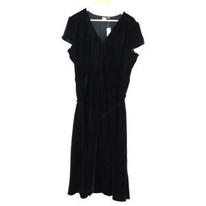 NWT Gap Velvet Midi Wrap Dress XL